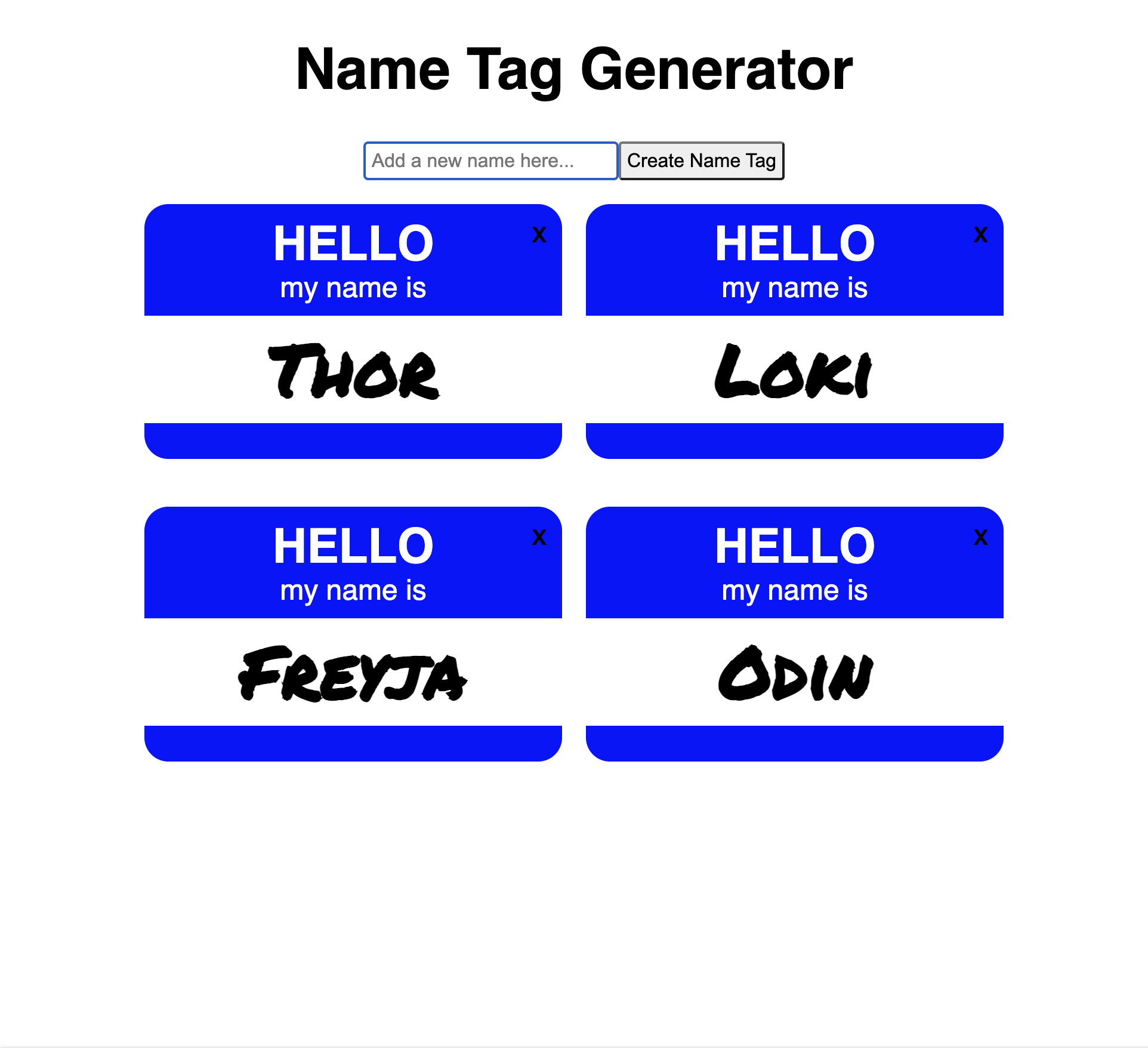 Nametag Generator